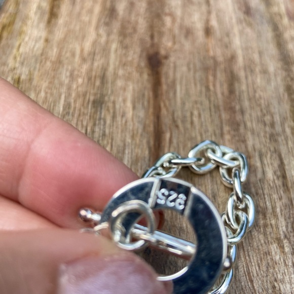 Choker heart necklace, New 925 silver plated necklace choker hart pendant 18” - Picture 2 of 7